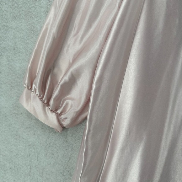 Vintage Ilise Elise Stevens Satin Ruffle Cottage Core Victorian Night Gown LARGE - Picture 6 of 16